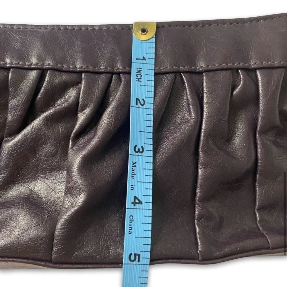 Chic Vintage Dark Purple Evening Leather Clutch
